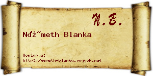 Németh Blanka névjegykártya