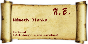 Németh Blanka névjegykártya